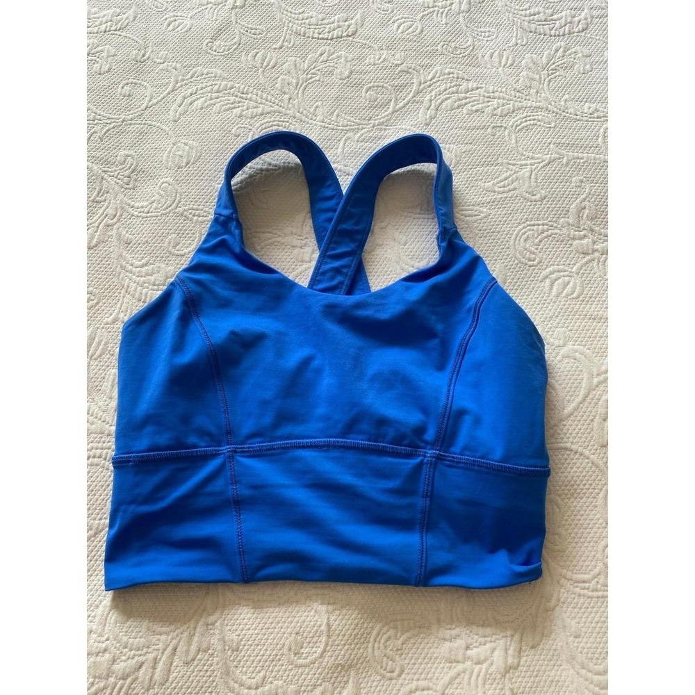 Lululemon Beat The Heat Sports Bra Blue Sports Bra Athletic Apparel Small 6